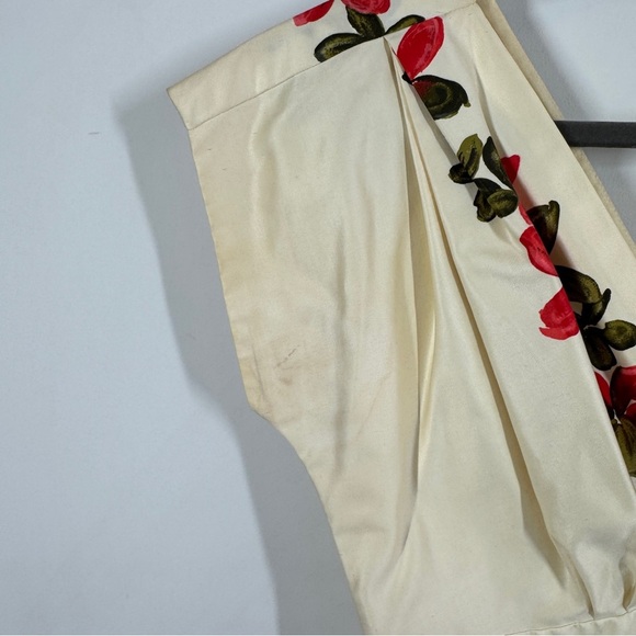 HawaiianTogs Vintage Cream Floral Maxi Dress Cotton Hibiscus Print Size 14 - Picture 6 of 15